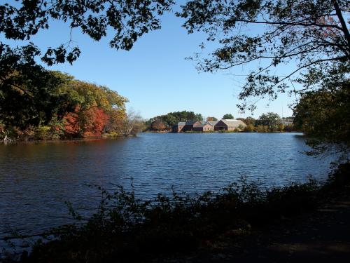 water works buildings on Horn Pond near Woburn in eastern Massachusetts