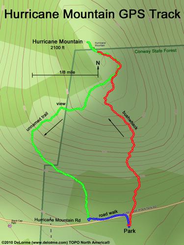 Hurricane Mountain gps track