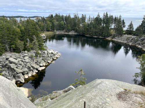 quarry in September at Hurricane Island in Maine