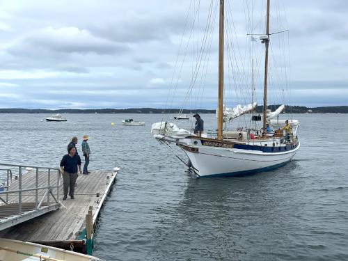 sailboat in September at Hurricane Island in Maine