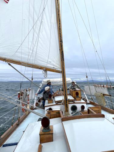 sailing in September at Hurricane Island in Maine