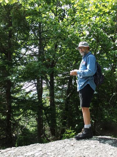 Lance at the shoulder viewpoint of Hutchins Hill near Newfound Lake in western New Hampshire