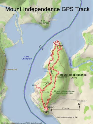 Mount Independence gps track