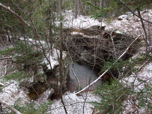 old iron mine on the side of Iron Mountain in New Hampshire