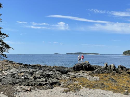 Carl and Ryzek in July at Pendleton Point on Islesboro Island in Maine