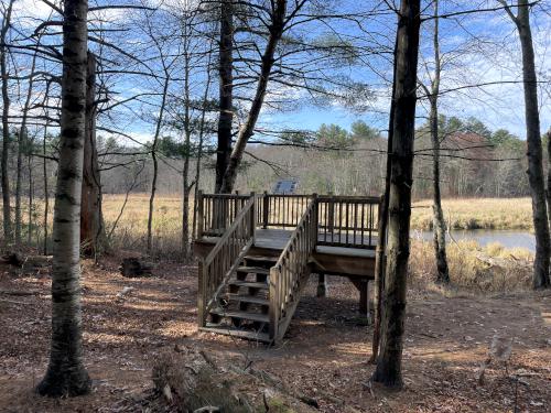 observation deck in November at Kendall Pond in southern NH