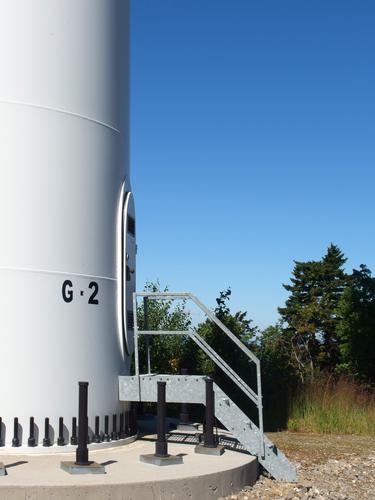 wind turbine base on Kennedy Hill in southern New Hampshire