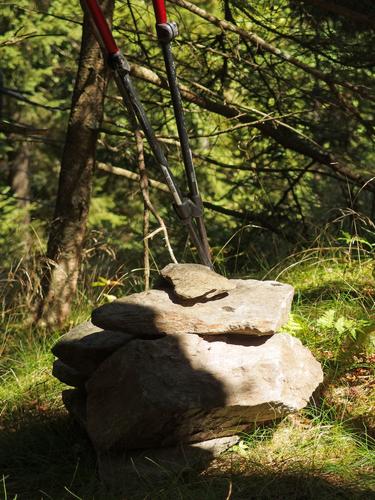 cairn on the summit of Kennedy Hill in southern New Hampshire