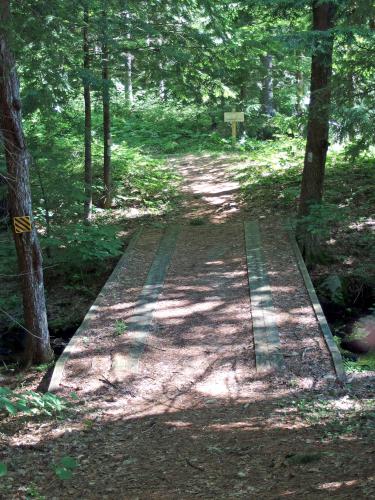 snowmobile bridge at Kimball Pond near Dunbarton, New Hampshire