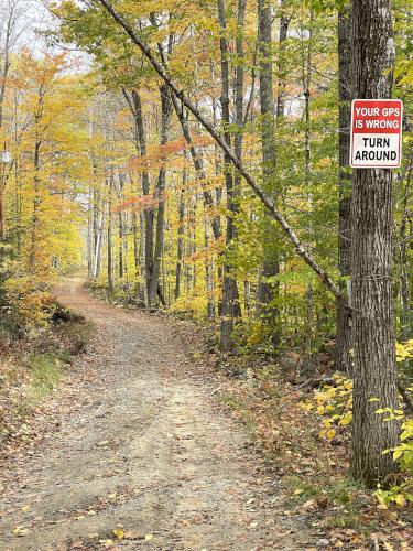 road in October at Kingsbury Hill in southern NH