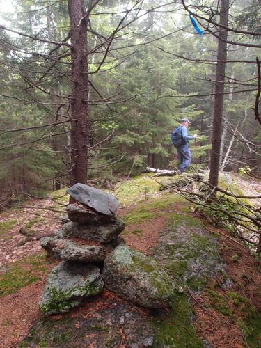 cairn atop Knights Hill in New Hampshire