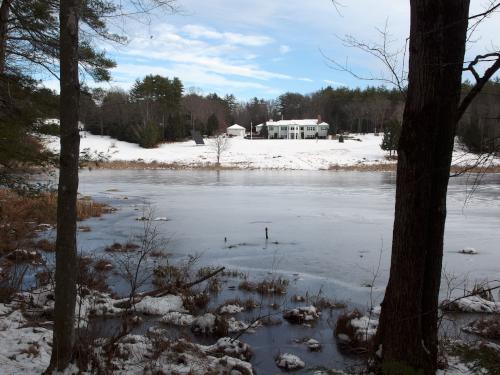 pond in December at Knox and School Forests near Bow in southern New Hampshire