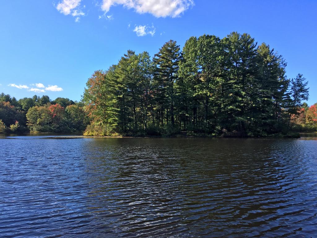 Lamprey River in October at Piscassic Park near Newmarket in southeastern New Hampshire