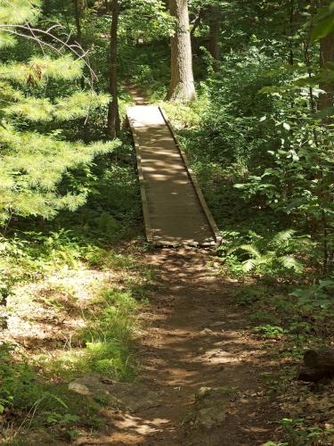 footbridge at Lime Kiln Quarry near Chelmsford in northeast MA