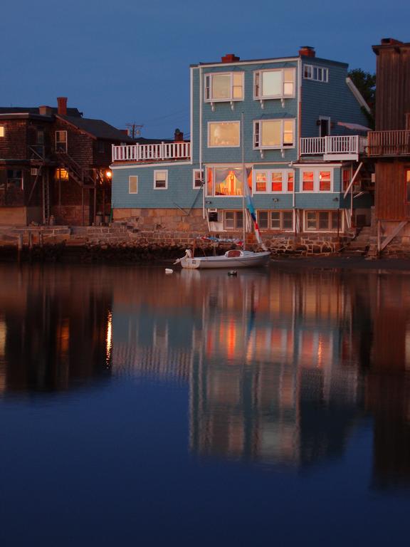 sunset reflection as seen at Rockport in Massachusetts