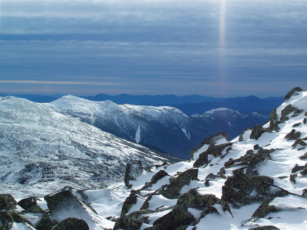 surreal winter landscape as seen from Mount Jefferson in New Hampshire