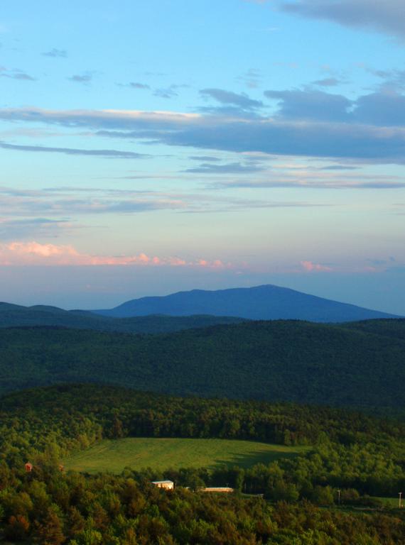 sunset as seen from Pitcher Mountain in New Hampshire