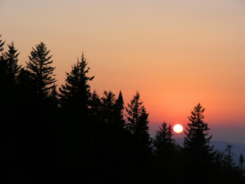 sunset as seen from Table Rock in New Hampshire