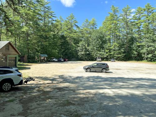 parking lot in August for Little Bear Trail at Bear Brook State Park in southern NH