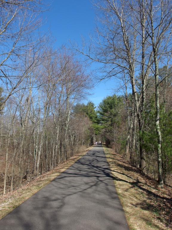 Londonderry Rail Trail in April in southern New Hampshire