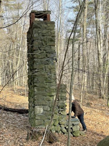 chimney in December at Long Pond Trail in northeast MA