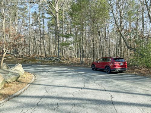 parking in December at Long Pond Trail in northeast MA