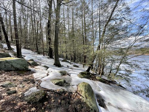 gnarly trail in February at Lynn Woods Reservation in northeast Massachusetts