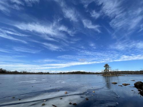 Walden Pond in February at Lynn Woods Reservation in northeast Massachusetts