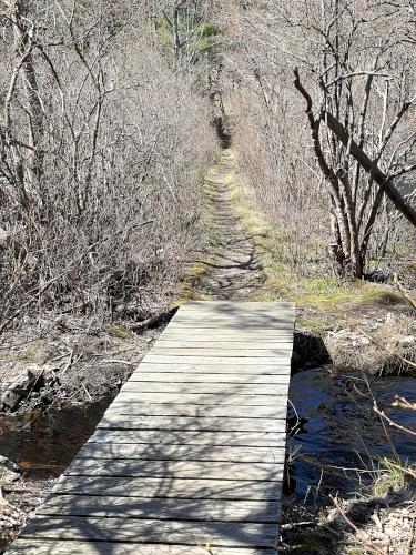 trail in April at Mainstone Farm in eastern MA