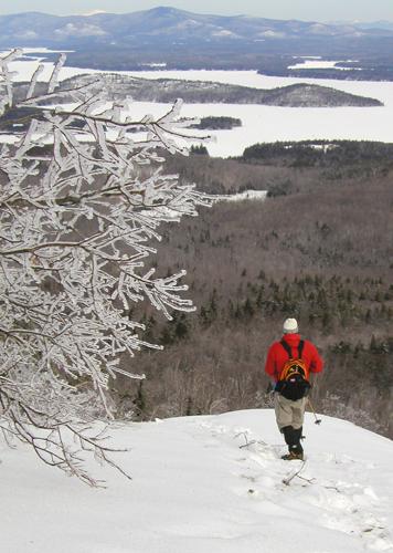 winter view from Mount Major in New Hampshire