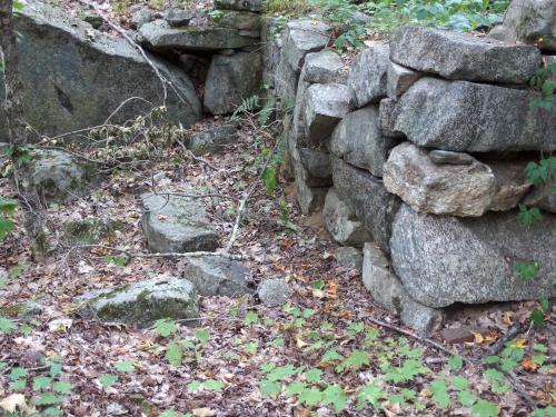 cellar hole at Marshall Forest near Hampstead in southeast NH