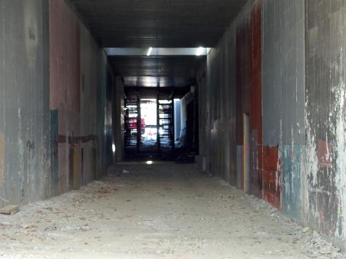 tunnel in January at Mascoma River Greenway at Lebanon in western New Hampshire