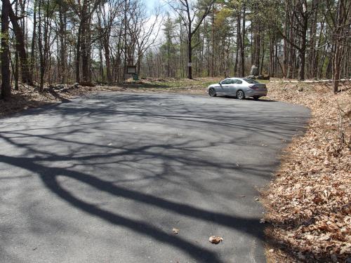 parking in April at Meetinghouse Park in northeast Massachusetts