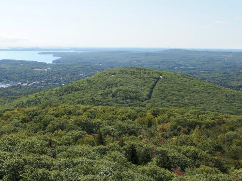 Mount Battie as seen from Mount Megunticook in Maine