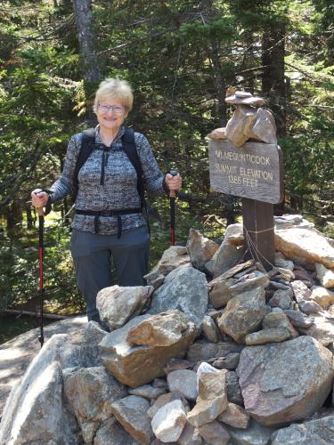 Andee on the summit of Mount Megunticook in Maine