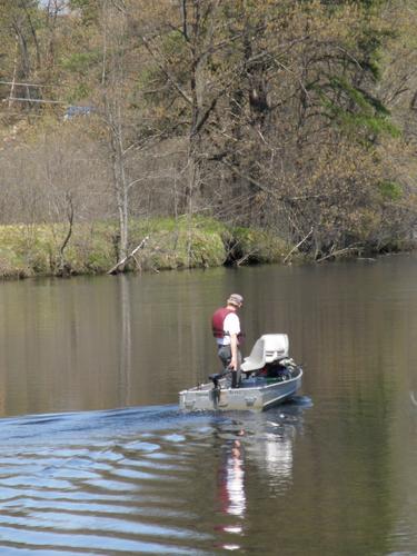 gone fishing on the Nashua River at Mine Falls Park in New Hampshire