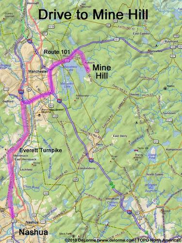 Mine Hill drive route