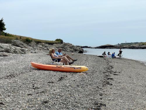 beach in July at Misery Island in northeast MA