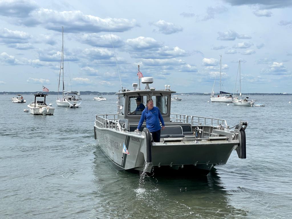 the shuttle Naumkeag in July at Misery Island in northeast MA