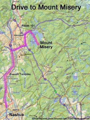 Mount Misery drive route