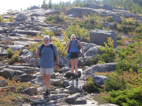 hiking down Red Ridge off North Moat Mountain in New Hampshire