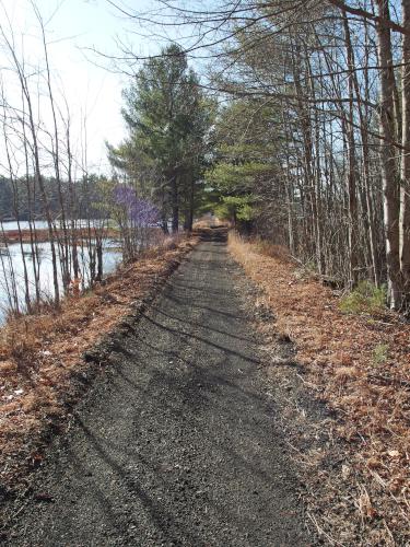  Monadnock Recreational Rail Trail in December near Jaffrey in southern New Hampshire