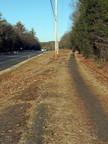  Monadnock Recreational Rail Trail in December near Jaffrey in southern New Hampshire