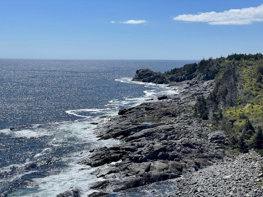 coastline view in September on Monhegan Island off the coast of Maine