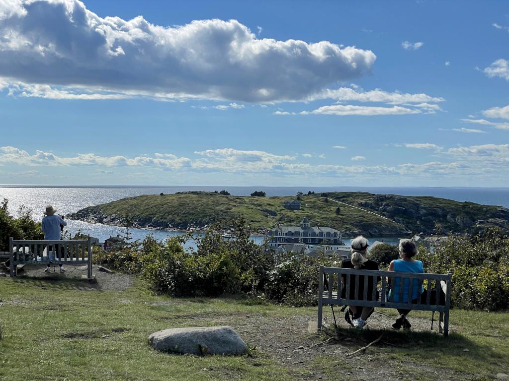 view in September from the lighthouse on Monhegan Island off the coast of Maine