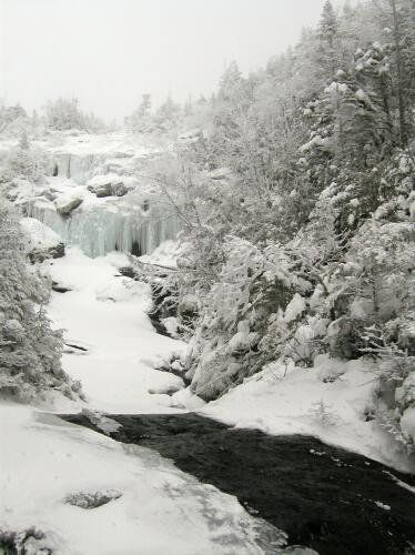 frozen waterfall