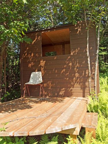 deer-hunting blind at Montagne des Lignes in northern New Hampshire