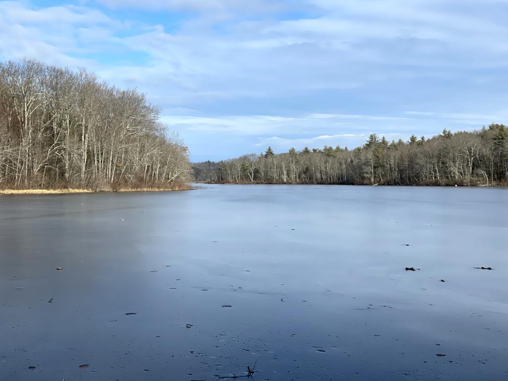 Eames Pond in January at Moore State Park in central Massachusetts