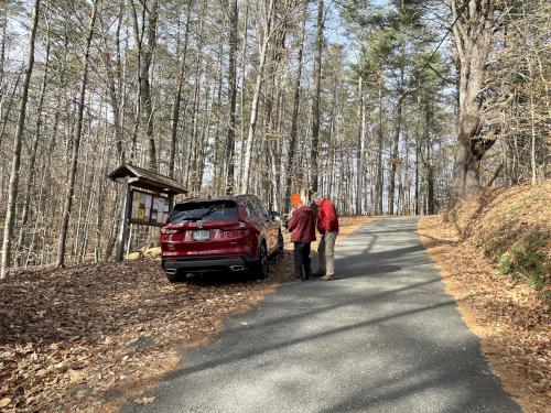 parking in November at Moseley Hill in eastern VT