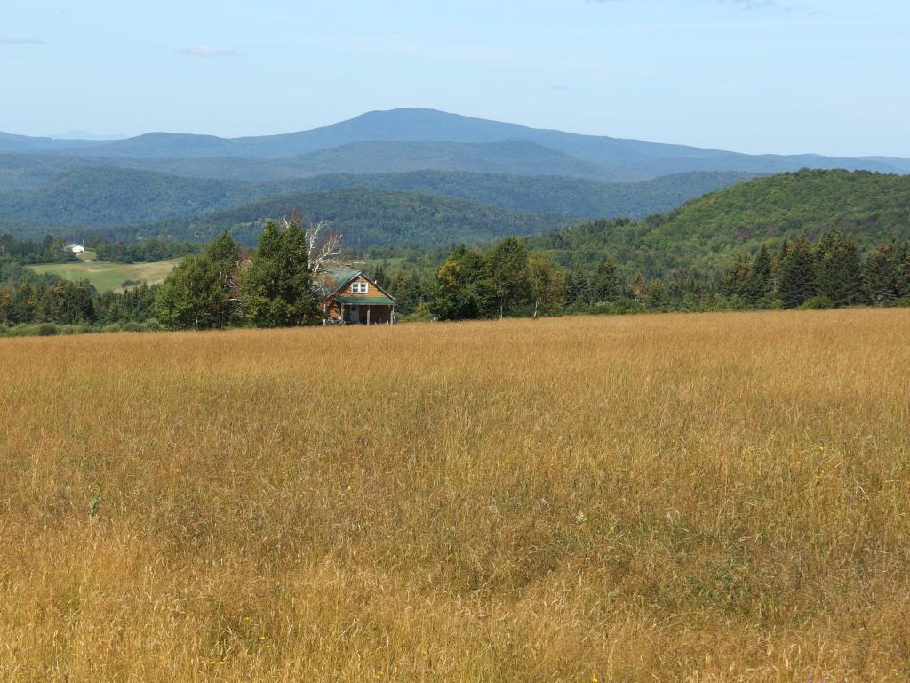 view in August from Creampoke Road near Mudget Mountain in northern New Hampshire